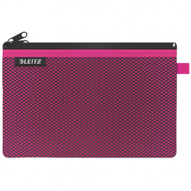 [ES130023] Leitz WOW Textiltasche mit Doppelreißverschluss, groß, rosa