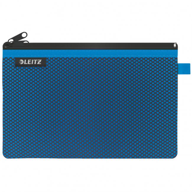 [ES130036] Leitz WOW Textiletui mit Doppelreißverschluss, groß, blau