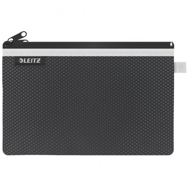 [ES130095] Leitz WOW Textiltasche mit Doppelreißverschluss, groß, schwarz
