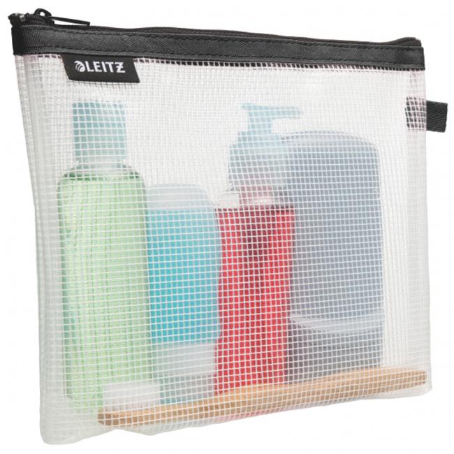 [ES140095] Leitz WOW Kosmetiktasche aus Kunststoff mit Reißverschluss, schwarz