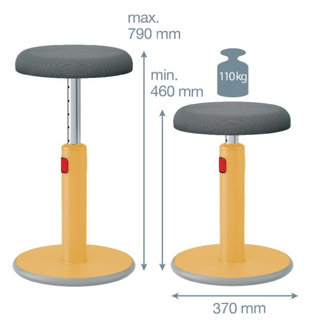 [ES180019] Leitz Cosy Ergo ergonomischer Balance-Stuhl in warmem Gelb