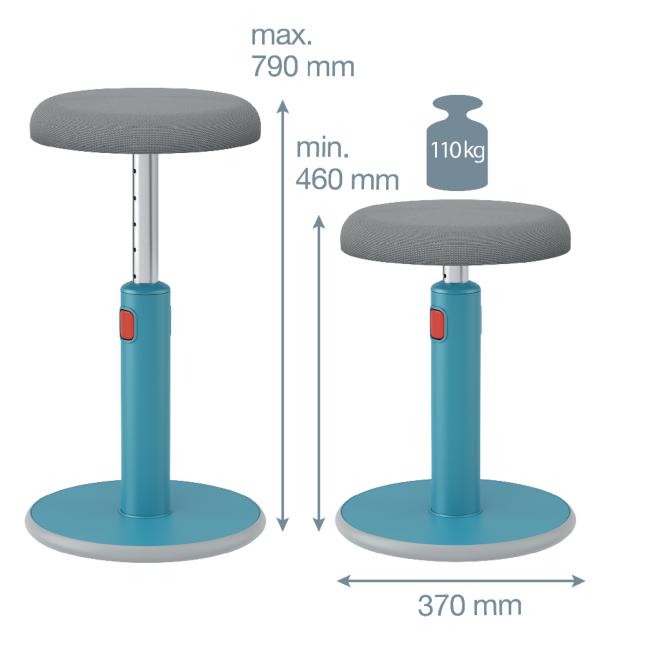 [ES180061] Ergonomischer Balance-Stuhl Leitz Cosy Ergo Calm Blau
