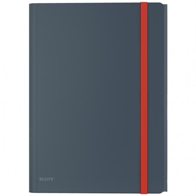 Leitz Cosy Soft Kunststoffetui mit Gummiband und Innentasche aus Samtgrau;