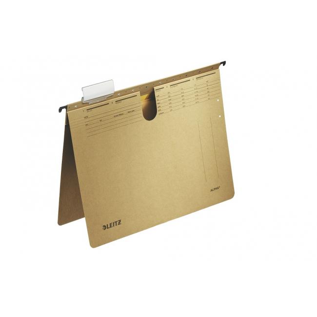 Leitz ALPHA Hängemappe mit Schnellbinder, braun