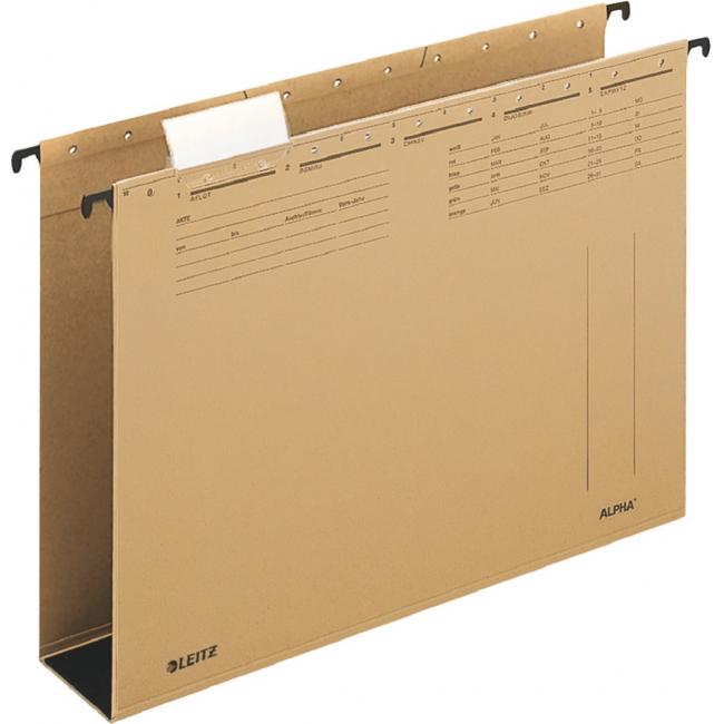 Leitz ALPHA Hängemappe, 60 mm Boden, braun