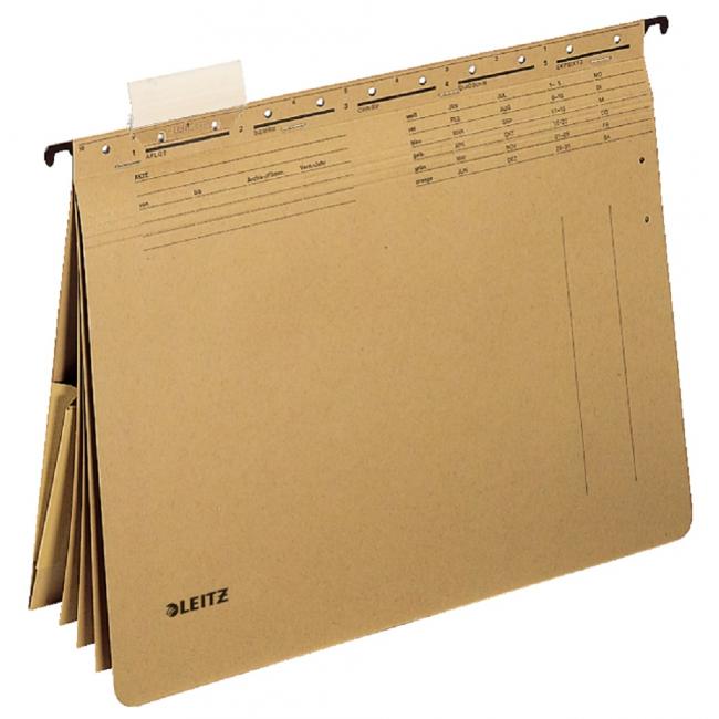[ES198300] Leitz ALPHA Hängemappe mit Schnellbinder und Tasche, braun