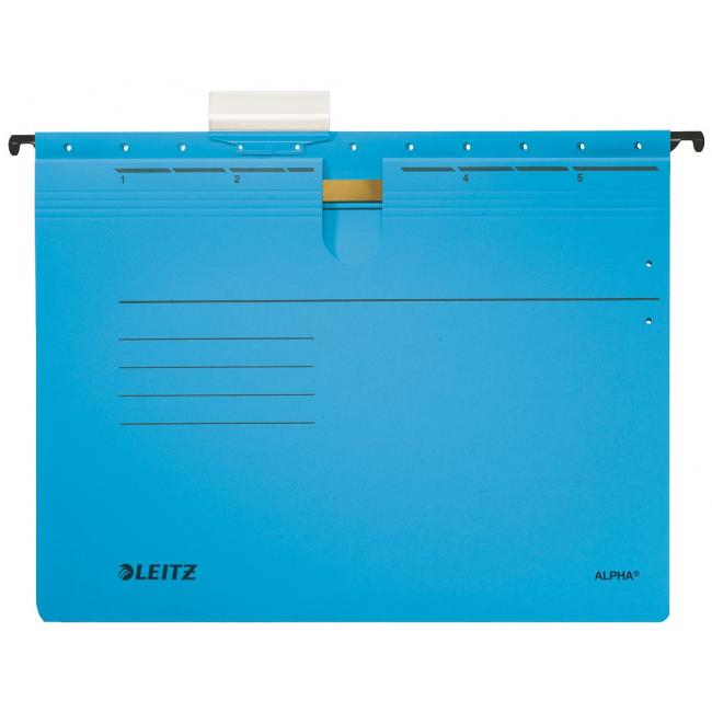 [ES198435] Leitz ALPHA Hängemappe mit Schnellbinder, blau