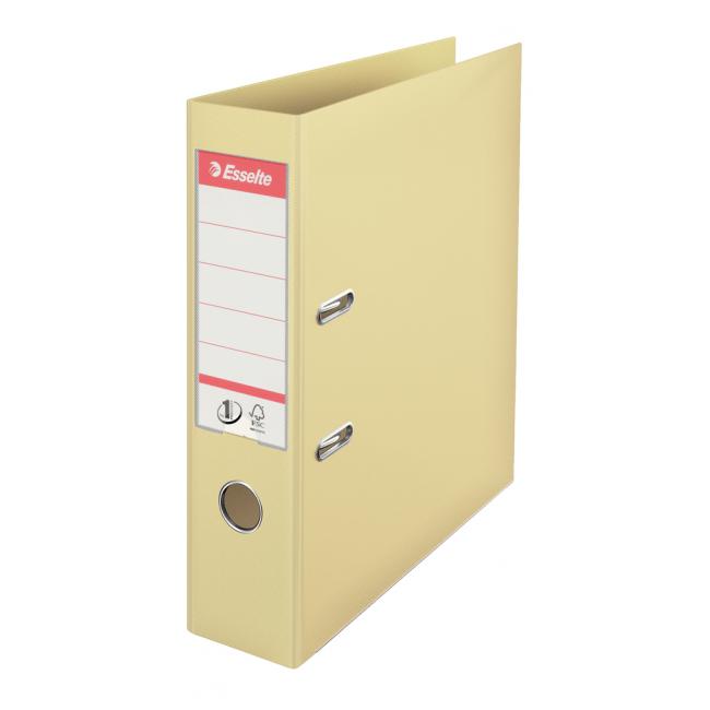 [ES218630] Esselte Nr. 1 Hebelordner, Vollkunststoff, 7,5 cm, Naturele, cremefarben