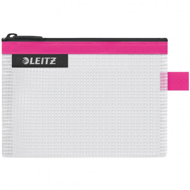 Leitz WOW Kunststoff-Reißverschlussetui, klein, rosa
