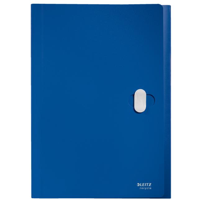 Kunststoff-Aktentasche mit Fächern, Leitz Recycle blau