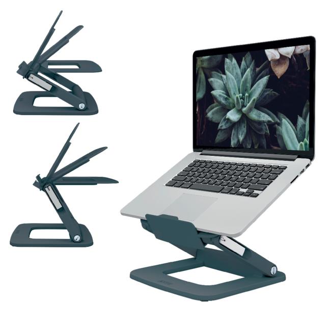Leitz Ergo verstellbarer Laptopständer mit mehreren Neigungswinkeln, samtgrau