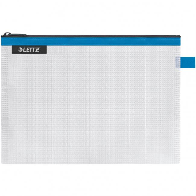 [ES250036] Leitz WOW Kunststoff-Reißverschlusstasche, mittelblau