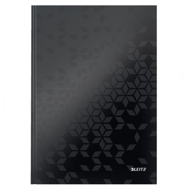 Leitz WOW A4 Notizbuch, 80 Blatt, liniert, schwarz