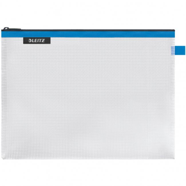 [ES260036] Leitz WOW Kunststoff-Reißverschlusstasche, groß, blau
