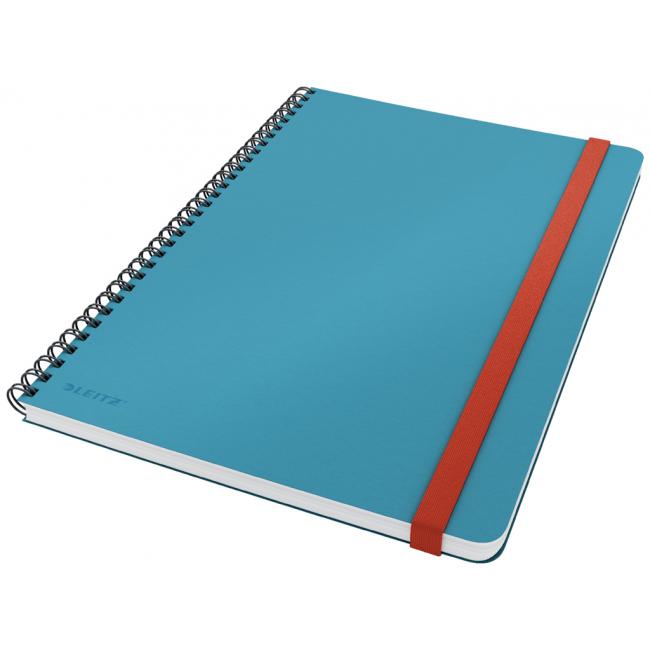 Leitz Cosy B5 Notizblock mit Linien und Gummiband, ruhiges Blau