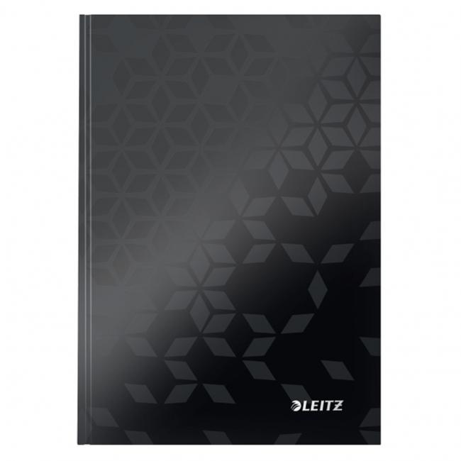 Leitz WOW A5 Notizbuch, 80 Blatt, liniert, schwarz