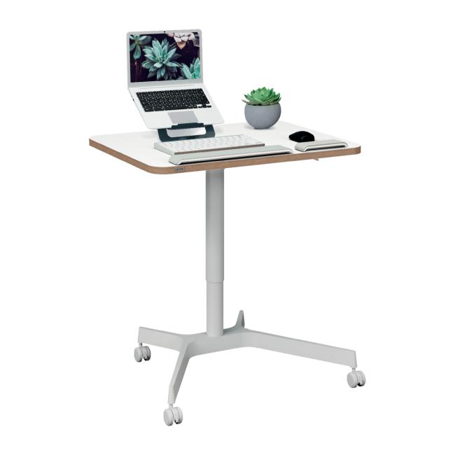 [ES350001] Leitz Ergo Steh-/Sitzschreibtisch mit kompakter Tischplatte, weiß