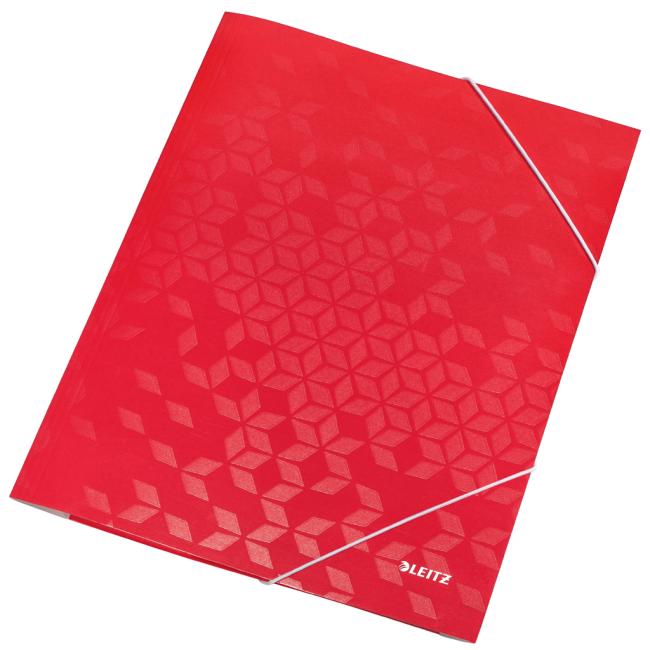 [ES398226] Kartonhülle mit Gummiband, glänzendes Leitz WOW Rot