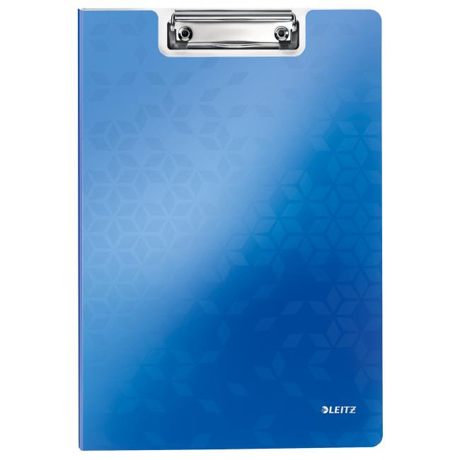 [ES419936] Leitz WOW Klemmbrett, aufklappbar, metallisch blau
