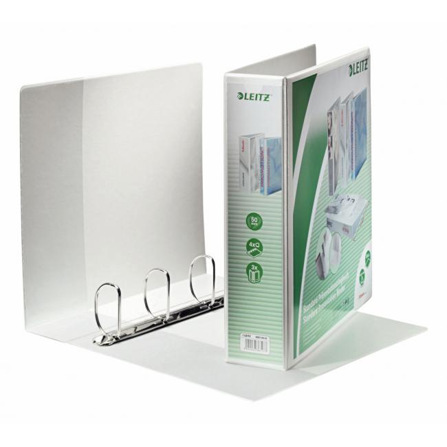 Präsentationsmappe Leitz 7,7 cm 4D-Ring A4 MAXI weiß