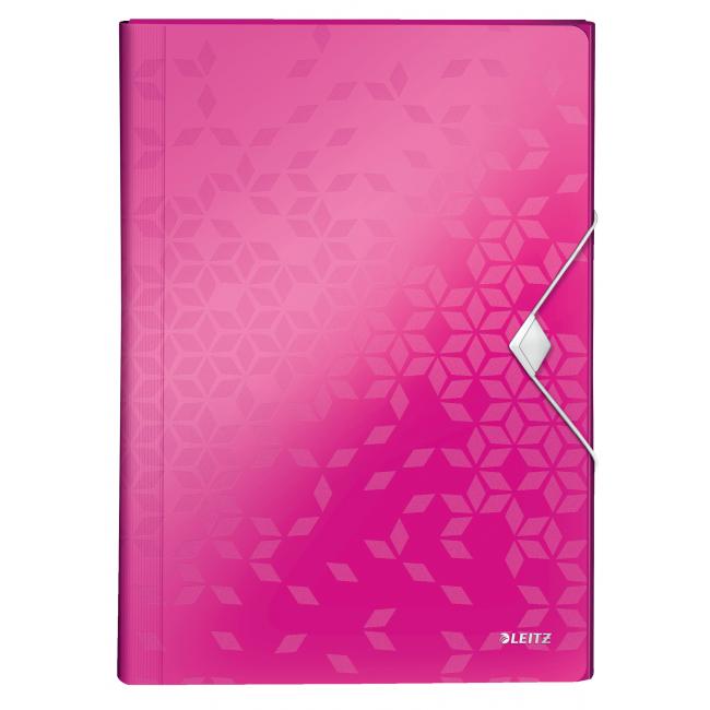 [ES458923] Leitz WOW Aktentasche aus metallisch-rosa Kunststoff mit Fächern
