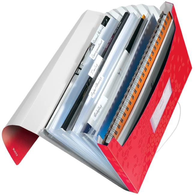 [ES458926] Leitz WOW Aktentasche aus Kunststoff mit Fächern, rot