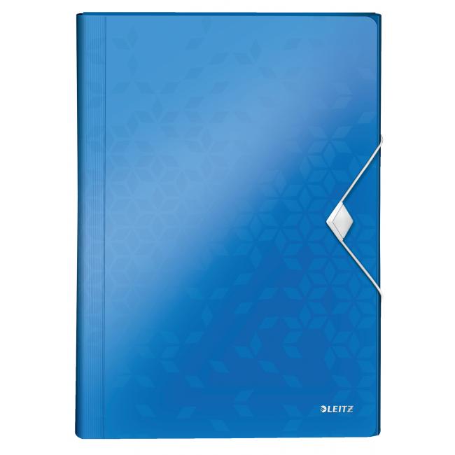 [ES458936] Leitz WOW Aktentasche aus metallisch-blauem Kunststoff mit Fächern