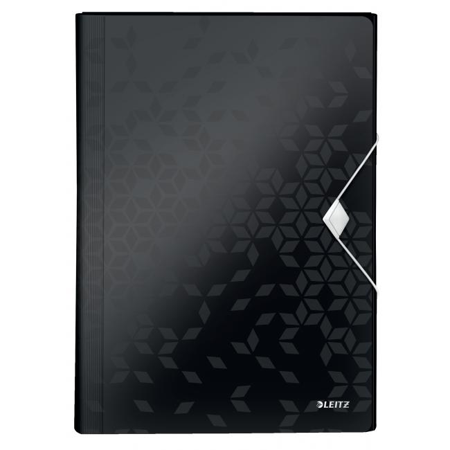 Leitz WOW Aktentasche aus Kunststoff mit Fächern, schwarz