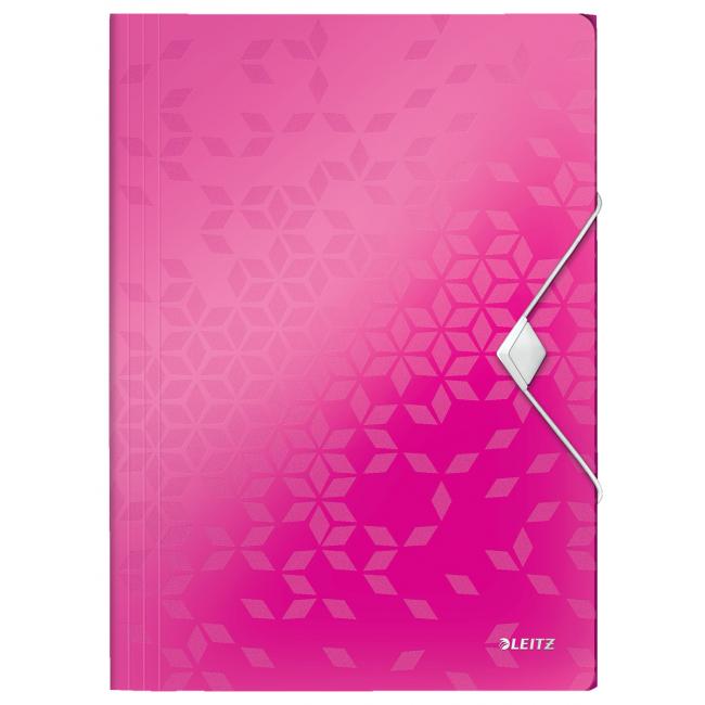 [ES459923] Kunststoffetui mit Gummiband, Leitz WOW Metallic-Pink