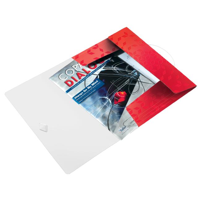 [ES459926] Kunststoffetui mit Gummiband Leitz WOW rot