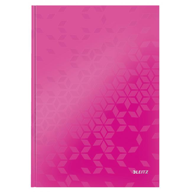 Leitz WOW A4 Notizbuch, 80 Blatt, liniert, rosa