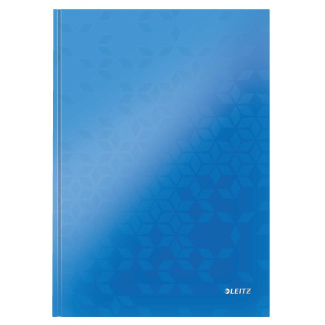 Leitz WOW A4 Notizbuch, 80 Blatt, liniert, blau