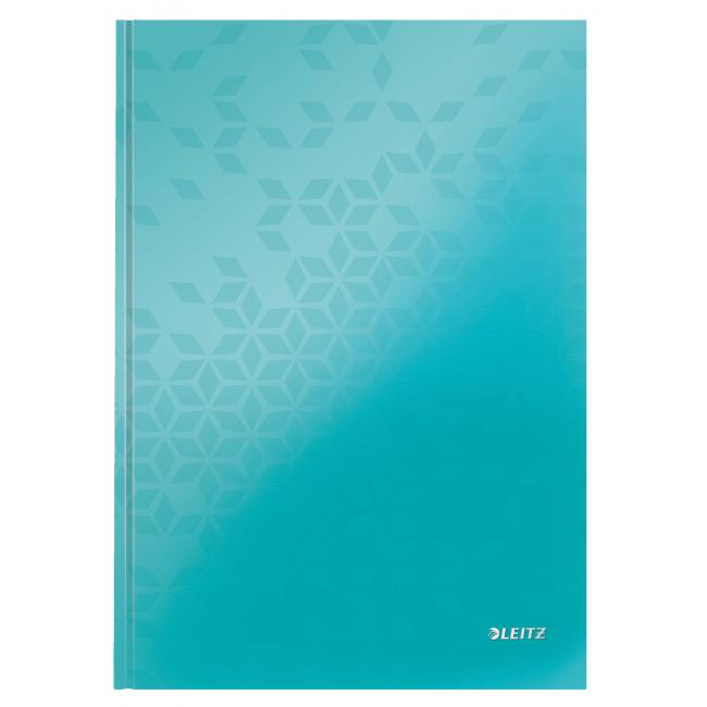 Leitz WOW A4 Notizbuch, 80 Blatt, liniert, eisblau