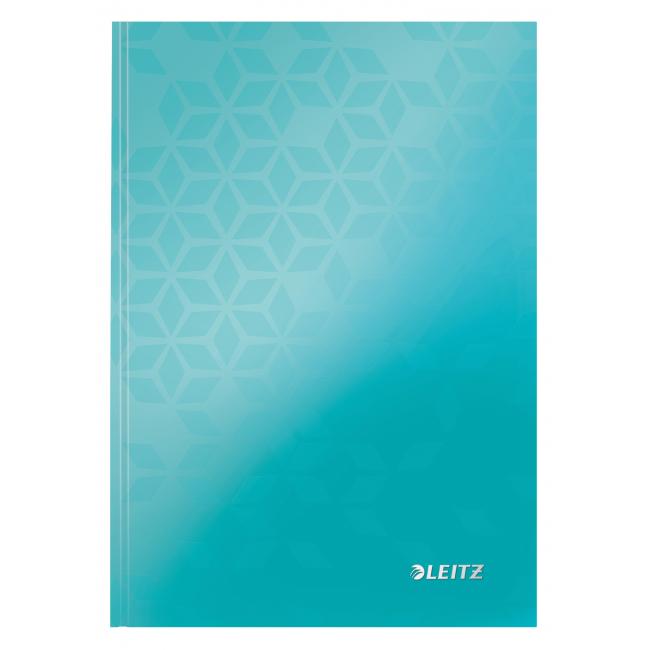 Leitz WOW A5 Notizbuch, 80 Blatt, liniert, eisblau