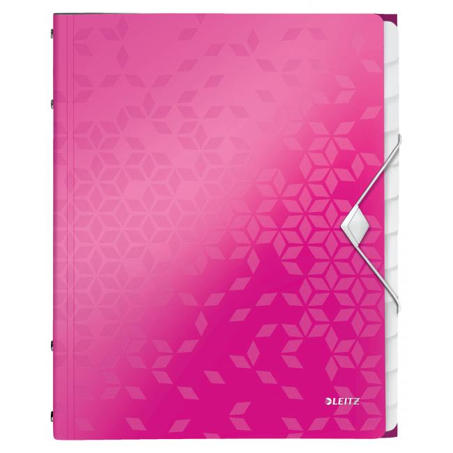 Leitz WOW 12-seitiger Ordner, Metallic-Pink