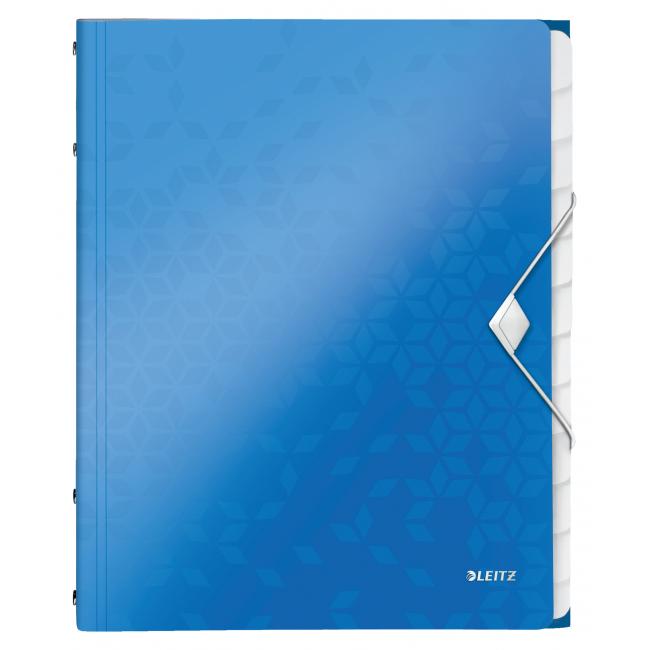 Leitz WOW 12-seitiger Ordner, Metallic-Blau
