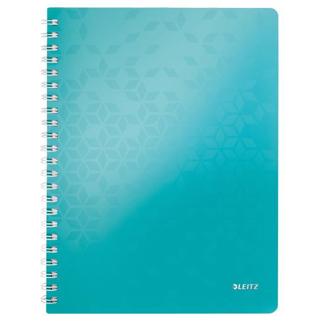 Leitz WOW A4 linierter Notizblock, eisblau