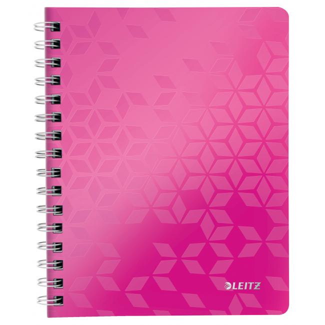 [ES463923] Leitz WOW A5 linierter Notizblock, Metallic-Rosa