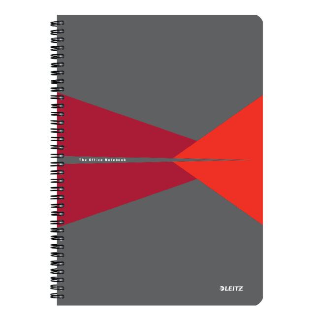 [ES481025] Leitz Office Card A4 Block, 90 Blatt, liniert, rot