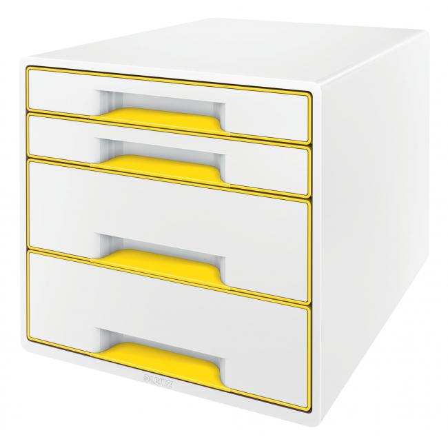 [ES521316] Leitz WOW Schubladenbox mit 4 Schubladen, gelb