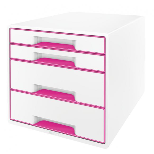 [ES521323] Leitz WOW Schubladenbox mit 4 Schubladen, rosa