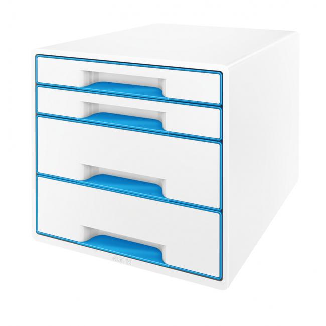[ES521336] Leitz WOW Schubladenbox mit 4 Schubladen, blau