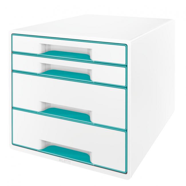 [ES521351] Leitz WOW Schubladenbox mit 4 Schubladen, eisblau