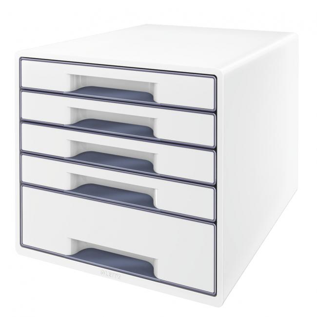 [ES521401] Leitz WOW Schubladenbox mit 5 Schubladen, grau
