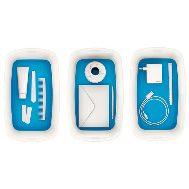 [ES522936] Leitz MyBox Aufbewahrungsbox mit Deckel, Größe S, weiß/blau