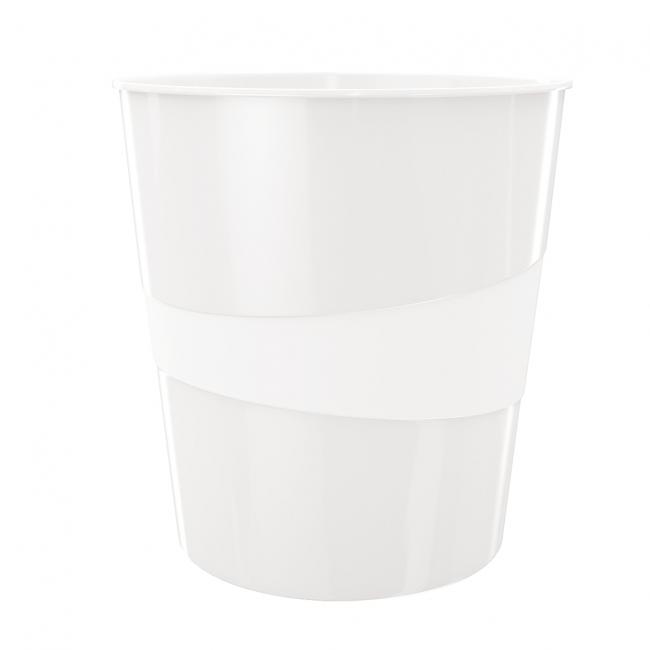 [ES527801] Leitz WOW 15 l Kunststoff-Abfalleimer weiß
