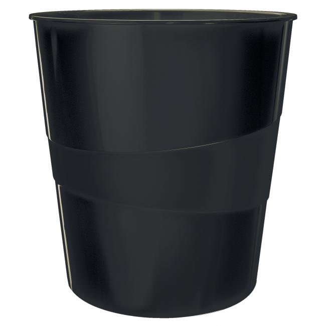 [ES527895] Leitz WOW 15 l Kunststoff-Abfalleimer schwarz