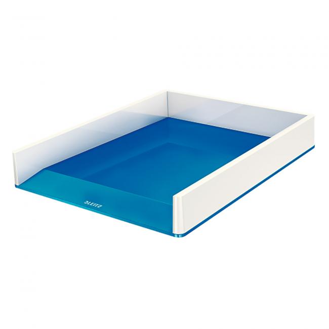Leitz WOW Aktenordner weiß/metallic blau