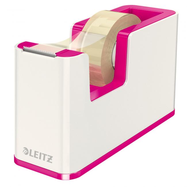 Leitz WOW Klebebandabroller weiß/metallic-rosa