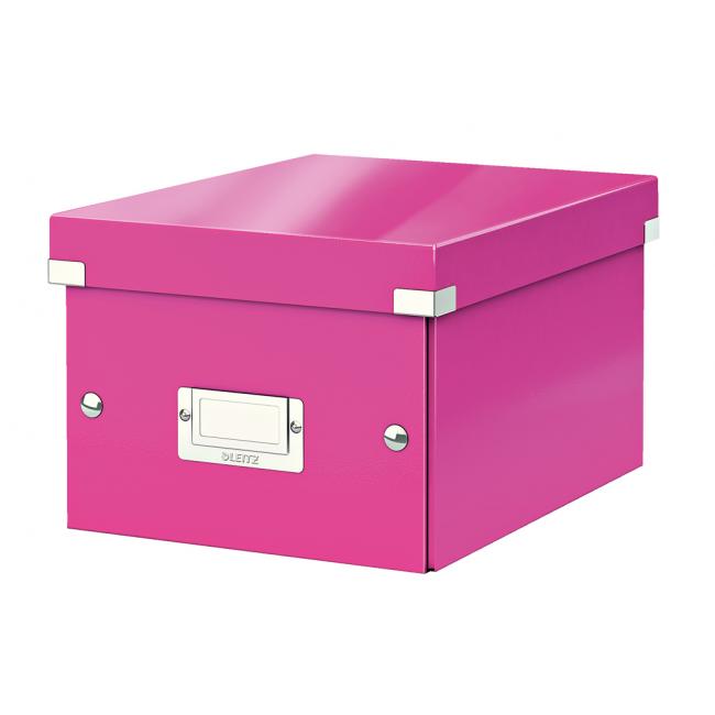 Kleine Click & Store-Box, metallisch rosa